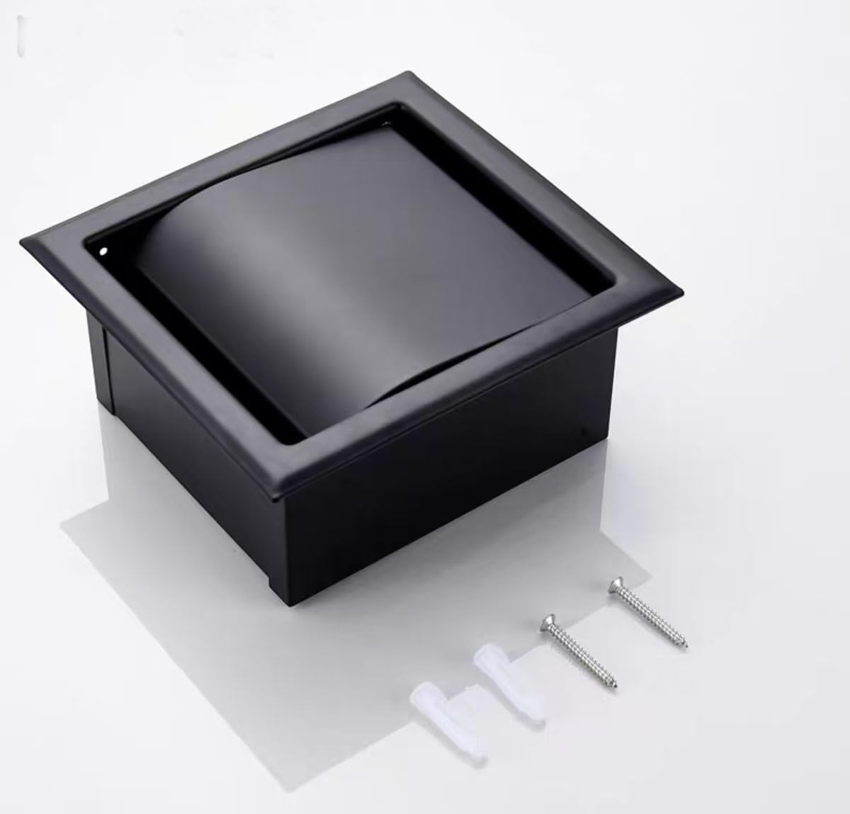 Portarotolo di Carta igienica da Parete, Porta fazzoletti, Porta Carta da Incasso, portarotolo in Acciaio Inox per Bagno, portarotolo da Parete (Singolo Nero)