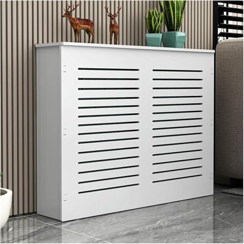 Cubierta de radiador blanco de madera MDF resistente para oficina 2