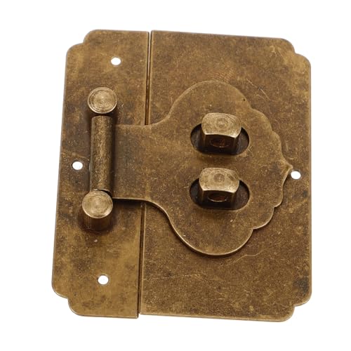 VILLFUL Box Replacement Hasp Toggle Hasp Latch Hasp Latches DIY Hasp Lock Spring Hasp Lock Chest Latch Lock Clamp Vintage Hasp Latch Lock Retro Hasp Lock Small Latch Hasp Brass Coffee