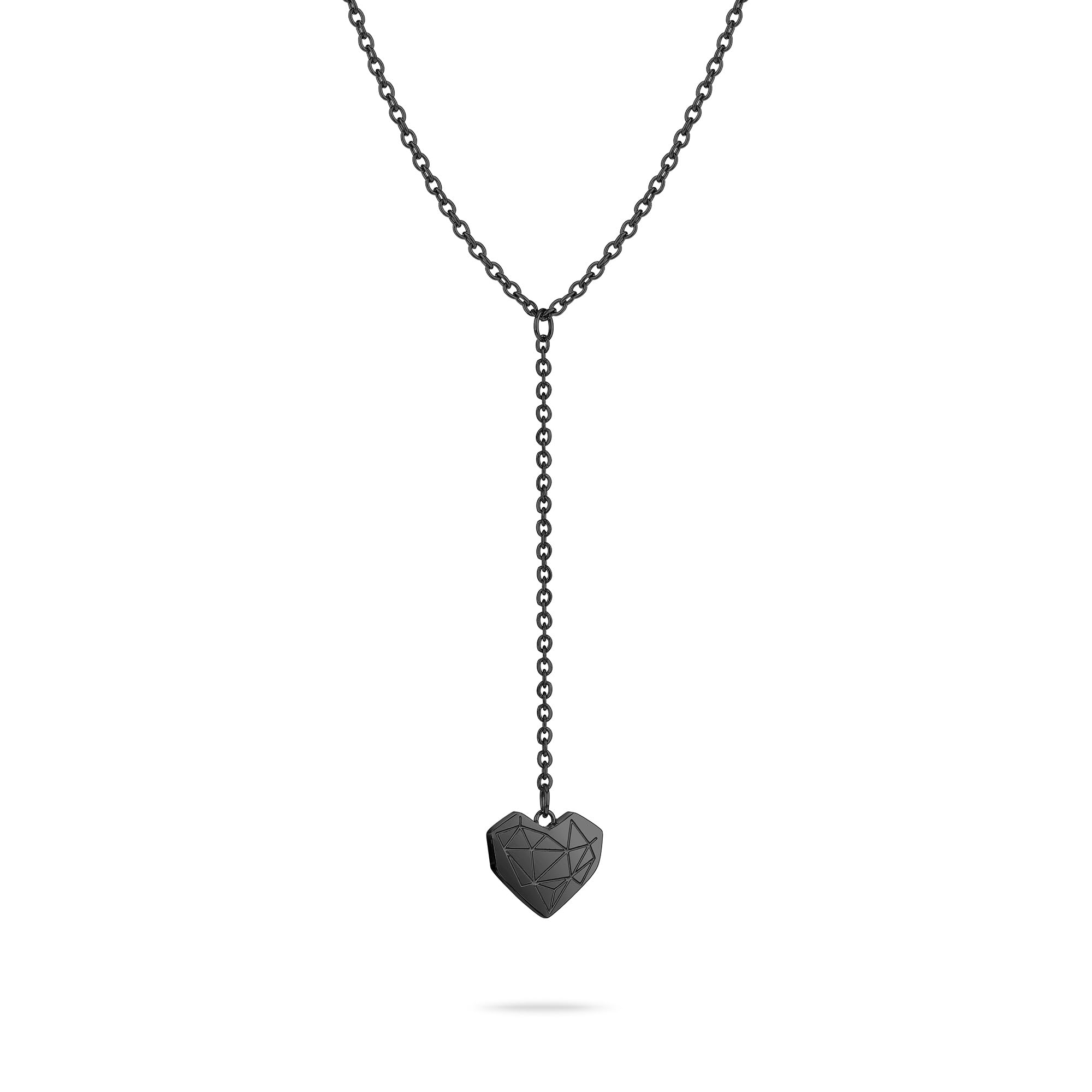 Liebeskind Berlin Ladies Necklace LJ-1781-N-50 in Stainless Steel IP Black