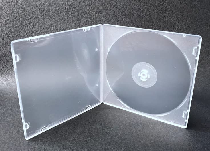 Veewon 5pcs Single CD DVD Clear Jewel Cases Clear Single DVD Cases