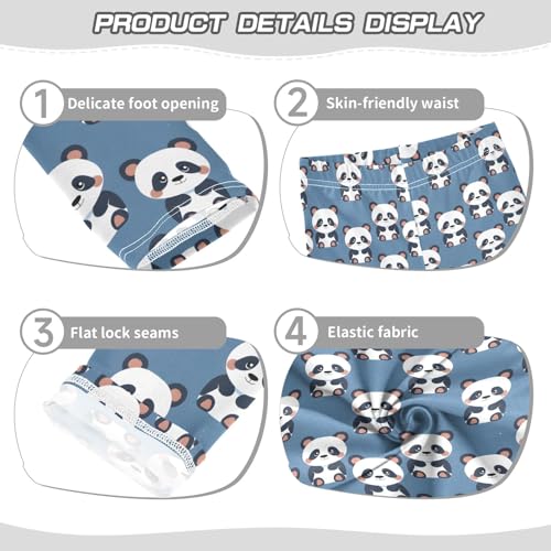 Cute Pandas Girls Leggings Kids Yoga Pants Athletic Tights Pants 4-10 Years3
