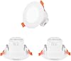 ENUOTEK Small Dimmable 5W LED Recessed Down Lights Ceiling Lamps Adjustable CCT 3000K 4000K 5000K IP44 for Kitchen Bathroom Lighting Hole Diameter 65-80MM 3 Lamps [Energy Class F]