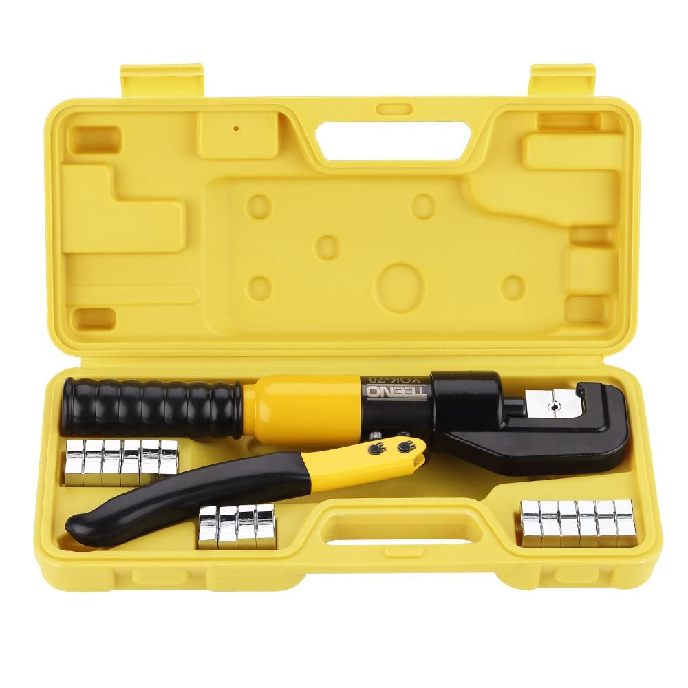 Pinza Crimpatrice HX-50B Con 60 Capicorda - Per Cavi 6-50mm&sup2;, Manico Antiscivolo