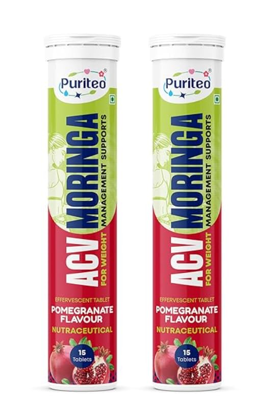 ACV Moringa Effervescent Tablets – Apple Cider Vinegar Moringa Supplement for Weight Loss, Digestion, Metabolism, Detox, Immunity, Energy Support & Overall Wellness | Supports Immunity and Daily Vitality For Men & Women | Pomegranate Flavor - Pack of 2 (30 Tablets)-image-37