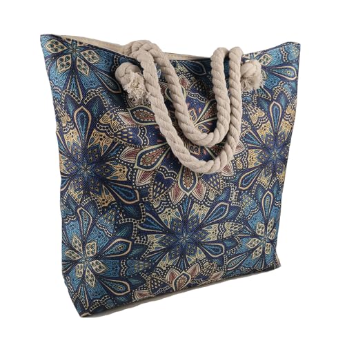 Bolsa Boho Beach para mujer, tote de viaje ligera y grande miniatura 4