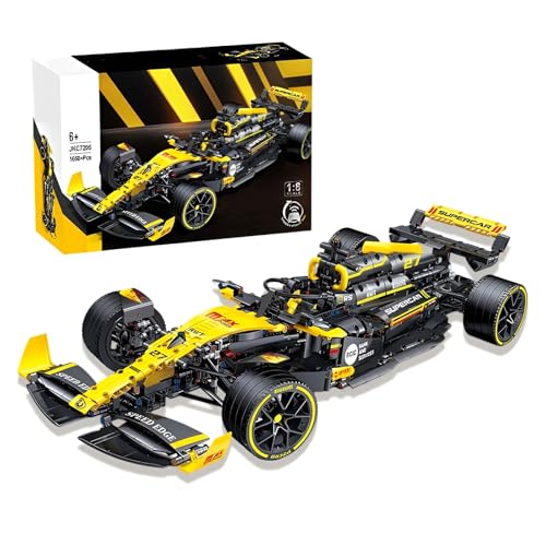 MirthMakers Technik F1 RS20 Racing Car Building Blocs Set – 1650PCS 1:8 Supercar Bricks Kit for Adults, Display Model, Home Office Decor, DIY Engineering Gift for F1 Fans and Boy Man