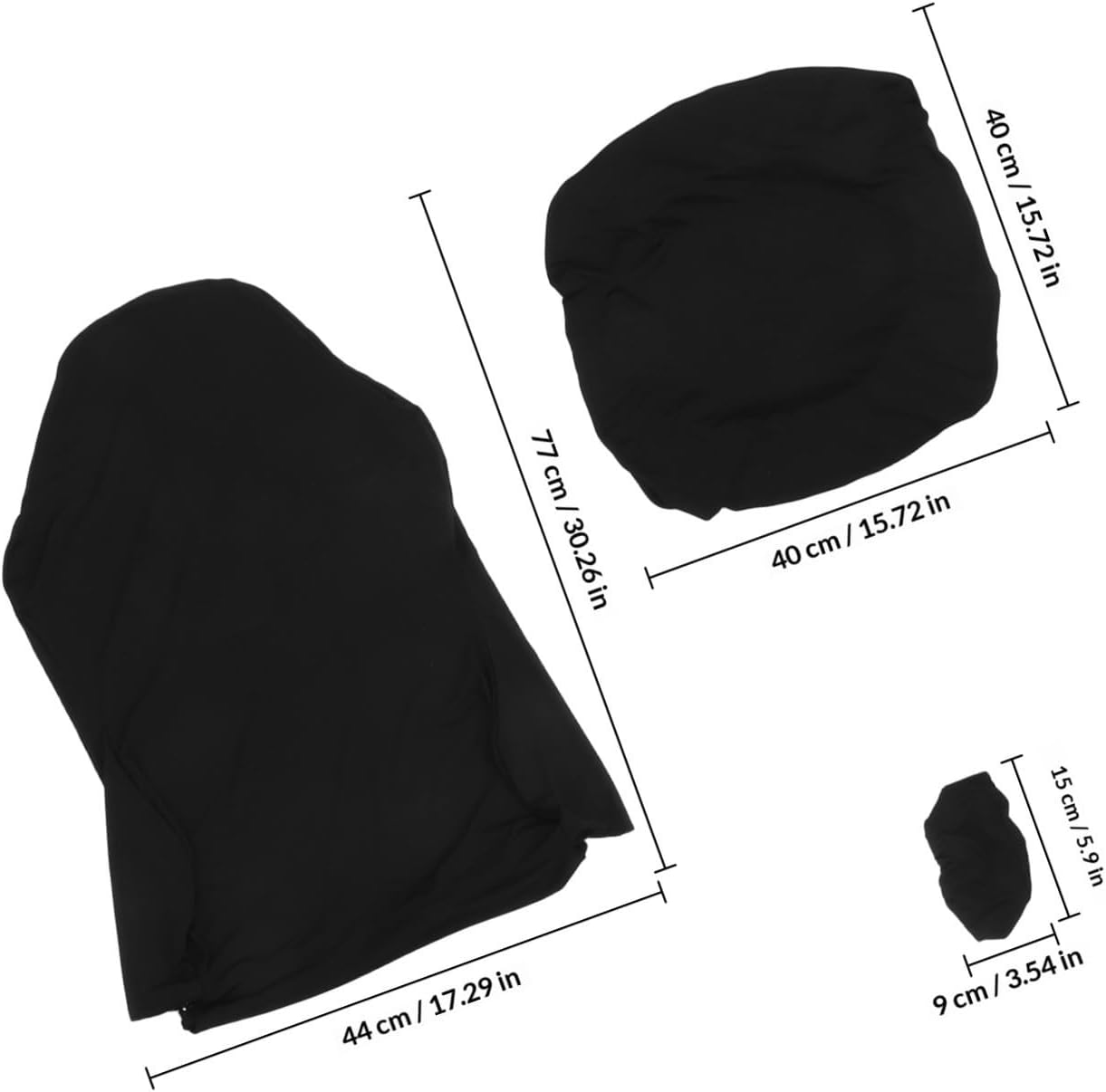Amosfun Desk Chair Slipcover Set with Arm Covers and Seat Protector Black