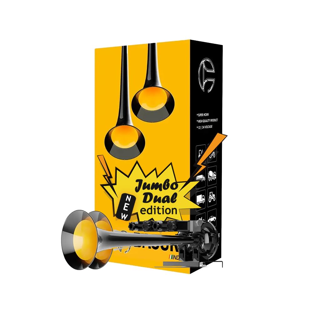 Baby Shark 2 Trompe | Clacson 12-24 Volts | Musicale Trumpet Klaxon Basuri | 130 Db 12 Melodies | Super Potente Per Camion,Trattore,Agricolo,4x4,Jeep,Bus, Auto,Voiture