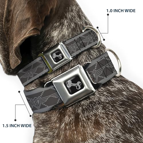 Collier pour chien Medium Buckle Down Dc-w32863-m nylon gris réglable - 3