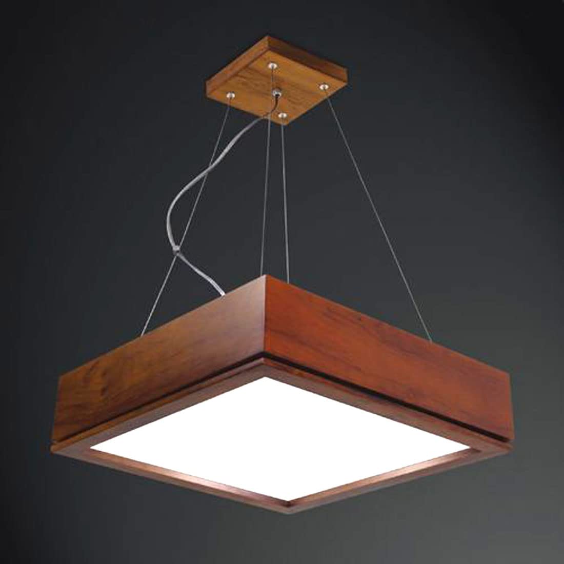 Artica Premium Oak Wood Ceiling Lamp Modern Elegance with Warm White LED 40W Power for Living Room Hotel Lobby Restaurant Bar Decorative Fancy Pendant Light (Oak Wood)-image-10