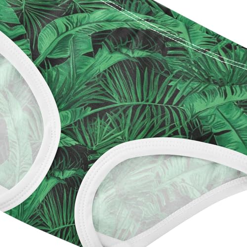Joisal Tropical Green Palm Leaves Panties for Girl Girls Underwear Toddler Cotton Aesthetic Undies Kids Briefs 2t4
