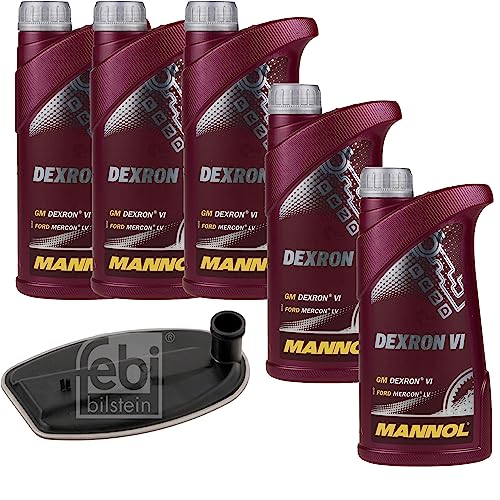 Automatikgetriebe Ölwechsel Satz Getriebeölwechselsatz mit 5 L Dexron VI Automatikgetriebeöl + Getriebeölfilter