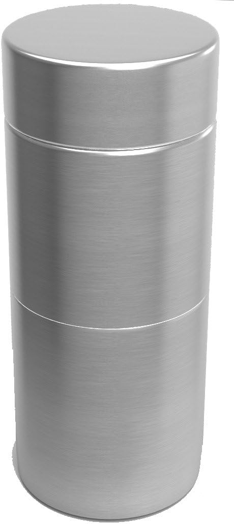 Herb Stash Jar 1 Solid Aluminum Airtight Smell Proof Containers #1 Best Way To Preserve Herbs & Spices (Perfect Single, Silver)