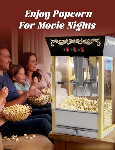 Image of 12oz Popcorn Machine, Home Movie Theater Style Popcorn Maker