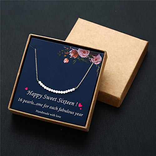 Birthday Gifts for Women Necklace - Pearl Pendant Necklace Gifts Happy Birthday Jewelry4