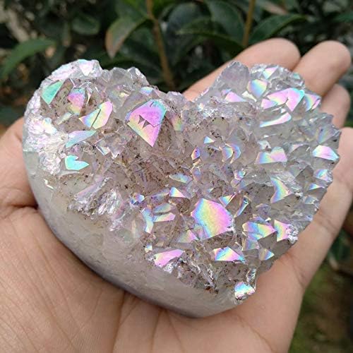 オーラ クォーツ クリスタル チタン ビスマス シリコン クラスター ハート レインボー