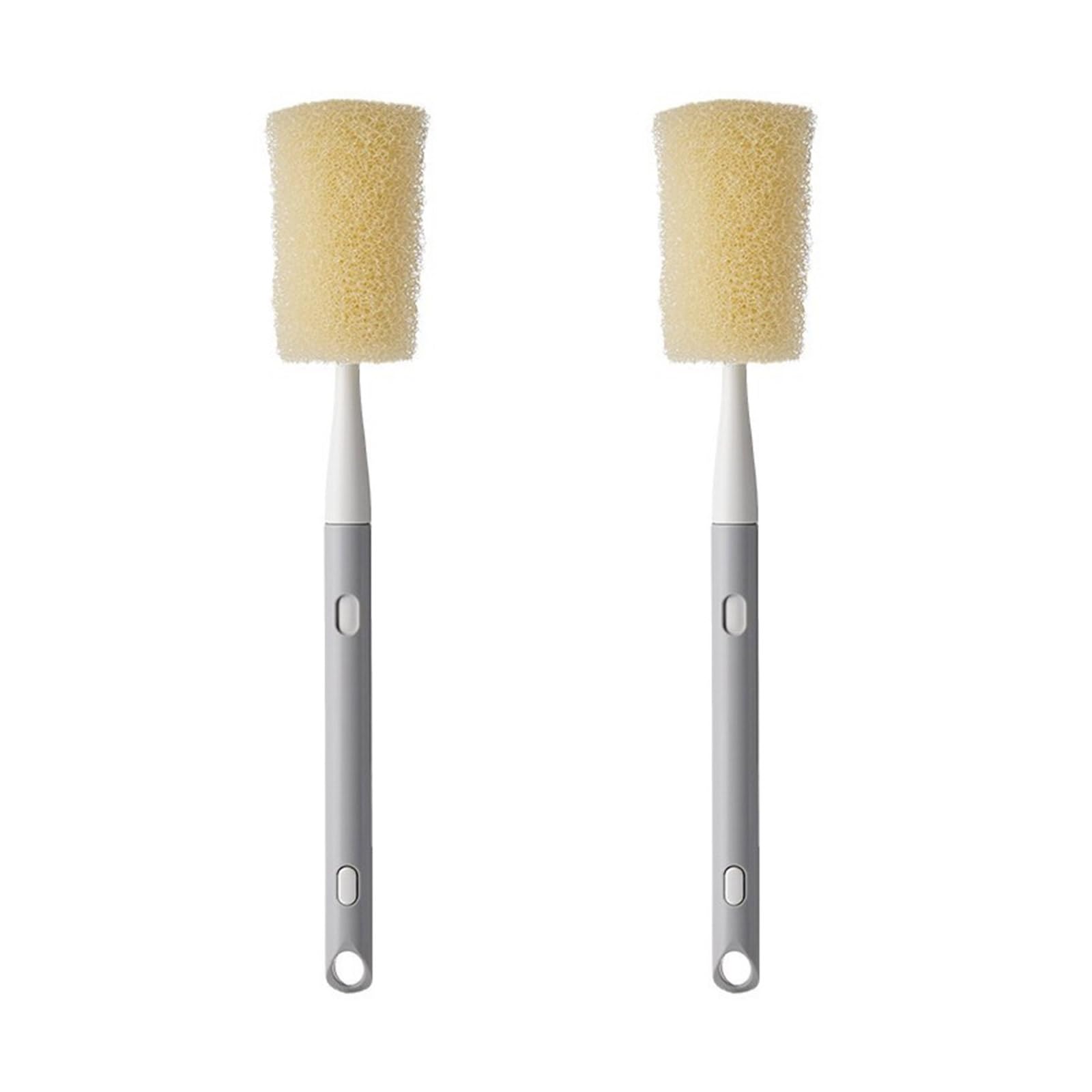 Shurhome ABS Spongiform Brush Set Extendable Rod for Spill Safe Reach Canisters Dishwasher Safe Infant Bottle Cleaning Brush