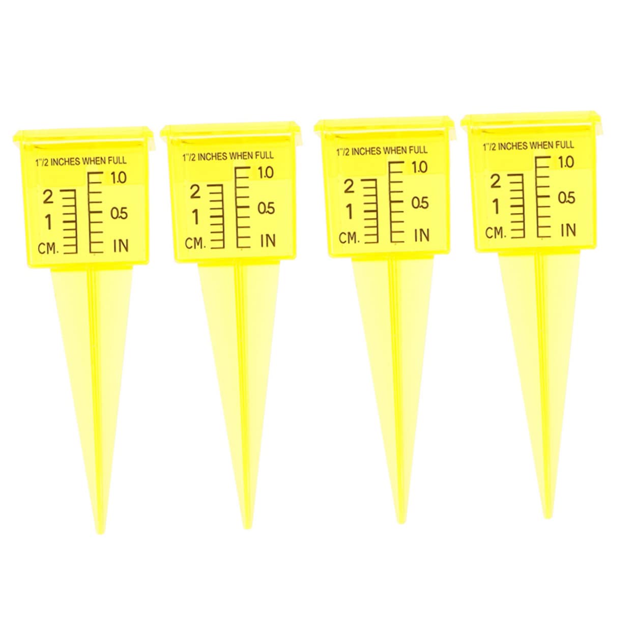 Housoutil 5pcs Sprinkler Gauge Rain Gauge Outdoor Plastic Measuring Cup Measure Cups Rainfall Meter Rain Sprinkler Gauge Rain Gauge Stake Farming Rain Gauge Water Gauge Test Tube Conical