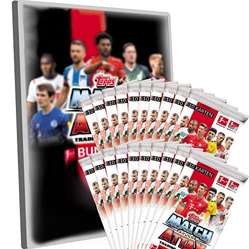 Preisvergleich Produktbild CAGO Topps Match Attax 2019 / 20 - Leere Sammelmappe + 20 Booster - Deutsch