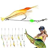 Taigek Fishing Lures Bass Kit Soft Plastic 14PCS Fishing Jigs Freshwater Fishing Lures Saltwater Jig Heads for Bass Fishing