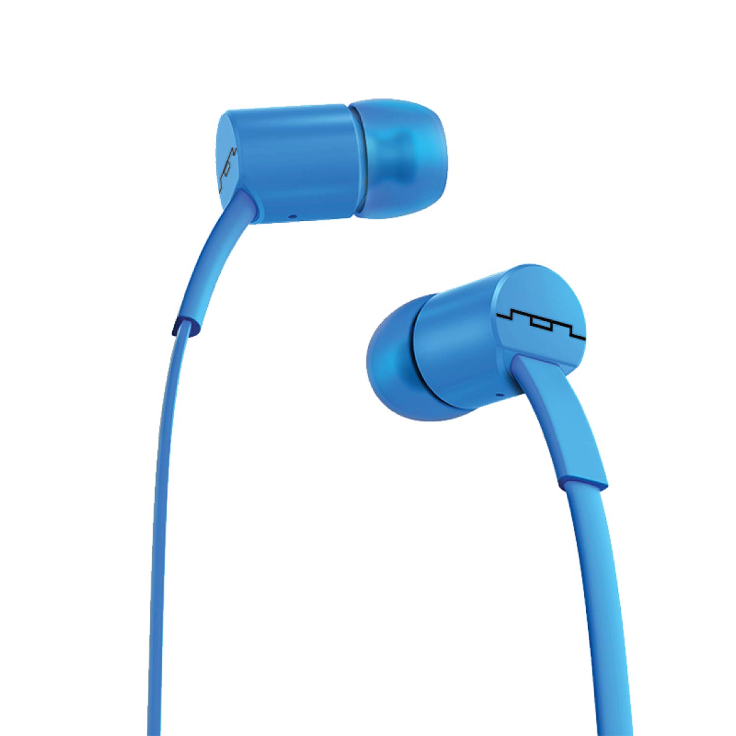 écouteurs Jax SOL Republic - Écouteurs anti-bruit et anti-nœud avec contrôle à 1 bouton, son haute qualité puissantes basses voix vibrantes, taille 4x ajustement parfait - Bleu