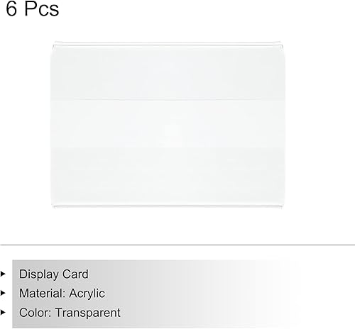 Miniatura 3 de MECCANIXITY Soporte de letrero acrílico para montaje en pared, 2.4 x 1.6 pulgadas, soportes horizontales de acrílico para oficinas, tiendas,