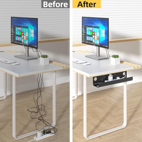 Yecaye 2-Pack Under-Desk Cable Tray Kit with Adhesive Mount — view 7