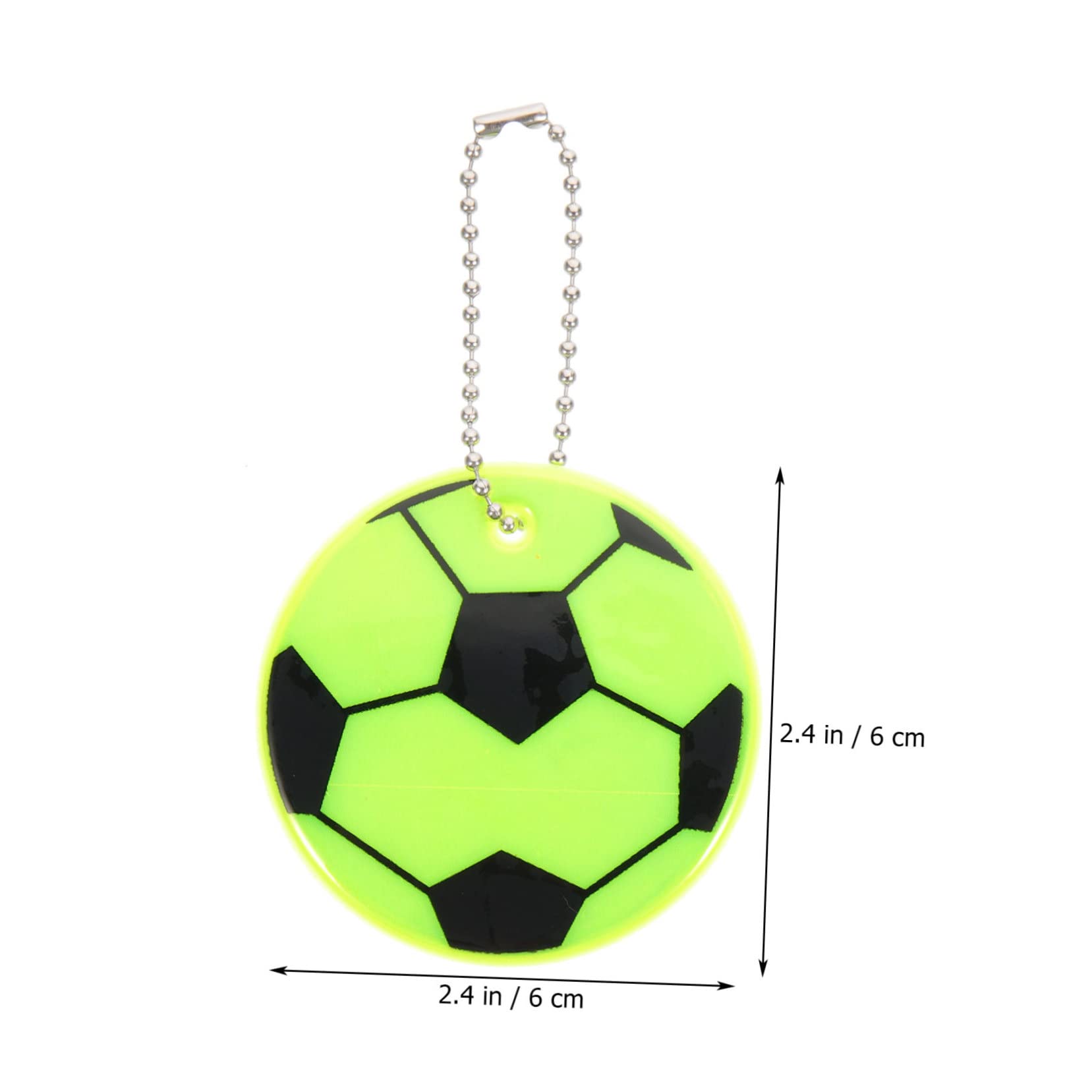 INOOMP Fußball reflektierende Anhänger Fußball-Belohnungsschlüsselanhänger Rucksack-Anhänger rückstrahler anhänger fussmasagegäret Gefälligkeiten für Sportpartys Rucksackanhänger