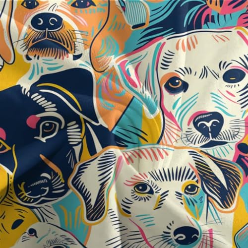 Housse de couette chien microfibre fermeture éclair lit 260x220 - 8