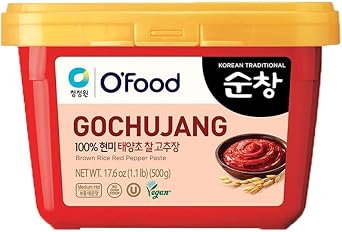 Daesang O'Food Chung Jung One CJO Sunchang Gochujang 500g, Korean Hot Red Pepper Paste, Fermented Spicy Chili Sauce for Cooking & Marinades, Rich Umami Flavor, Authentic Korean Condiment Pack 1