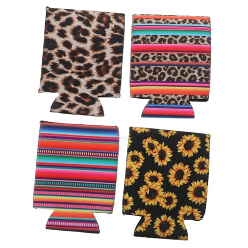 MAGICLULU Funda De Taza Anti-escaldaduras 4pcs Funda Lata Cerveza Aislante Para Latas Diseño Creativo