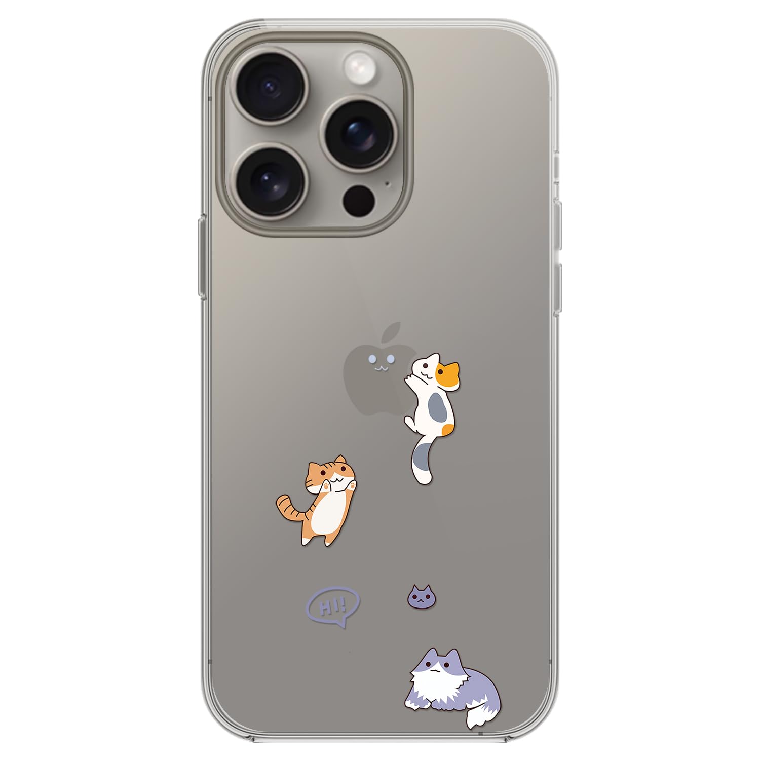 FancyCase Compatible with iPhone 15 Pro Case (6.1inch)-Cute Cat