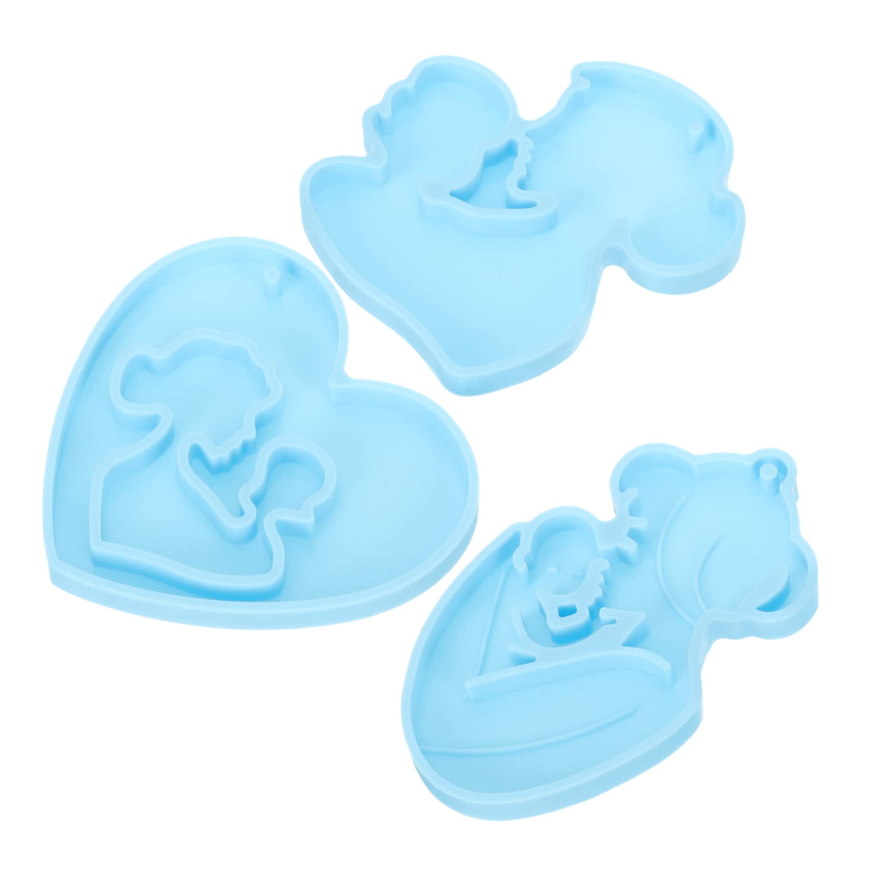 Lurrose 5 Set Di Per Ciondoli Non Portachiavi Stampo in Silicone Per La Festa Della Mamma Per Resina Epossidica 3 Pezzi * 5