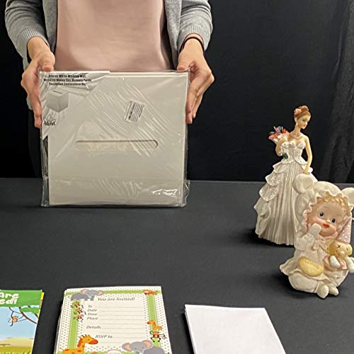 Tytroy Elegant Large 10" White Money Box Keepsake Wedding Reception Decoration Wishing Well Party Favor Ceremony Raffle Tickets (1 Pc) #TOP2