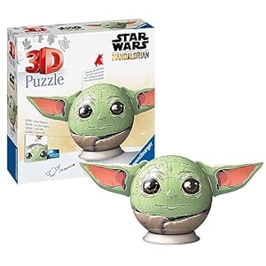 Ravensburger Star Wars Mandalorian Grogu (with Ears) 3D Jigsaw Puzzle for Kids and Adults Age 6 Years Up – 72 Pieces – No Glue Required