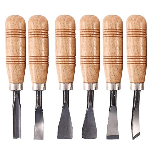 Qwertfeet 6 Piezas Cuchillo de Xilografía de Cincel Tallado En Kit de Tallado de Cinceles de Detalle de Astilla Herramientas de Mano de Carpintero de A