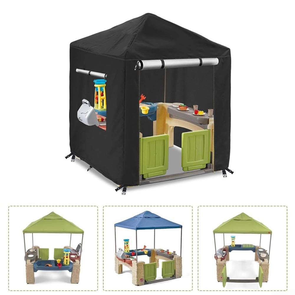 Casetta per bambini in legno schermatura, resistente, resistente alle intemperie, in materiale Oxford 420D (A)