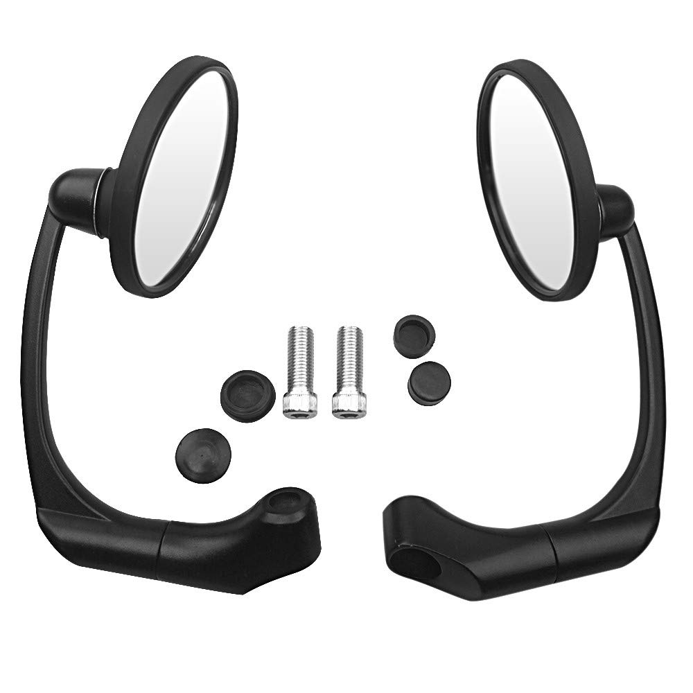 APEBAZY Motorcycle Rear View Mirrors 8MM 10MM Universal Motorbike Side Mirror compatible with Snowmobile, Motorcycle Scooter, ATV Dirt Bike