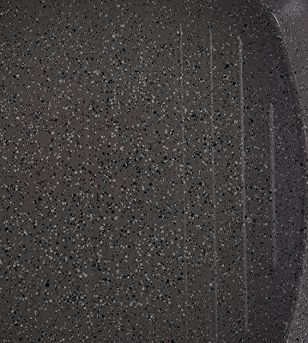 شواية جرانيت مربعة مقاس 28 من توب شيف، رمادي