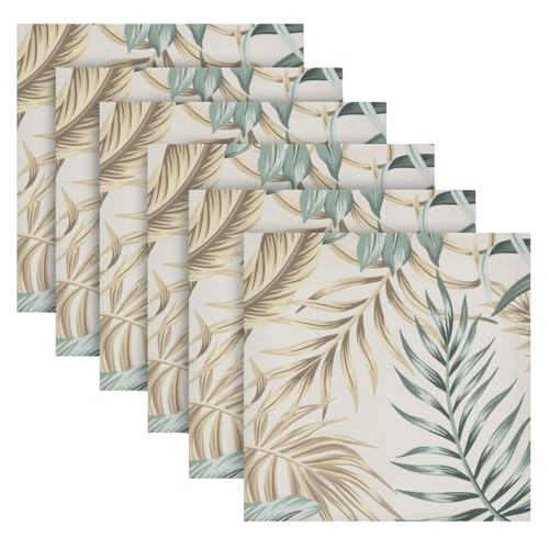 Servilletas de Tela Tropical Palm Leaves Set de 6 miniatura 1