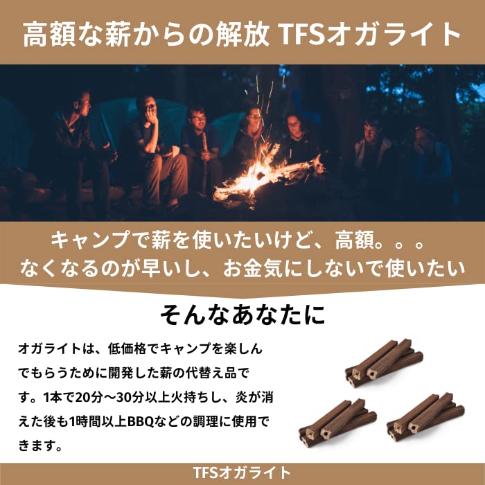 ⑤薪代わりにどうですか。 秋冬キャンプの醍醐味といえば】組み立て不要のヘキサ型、本格ミニ薪