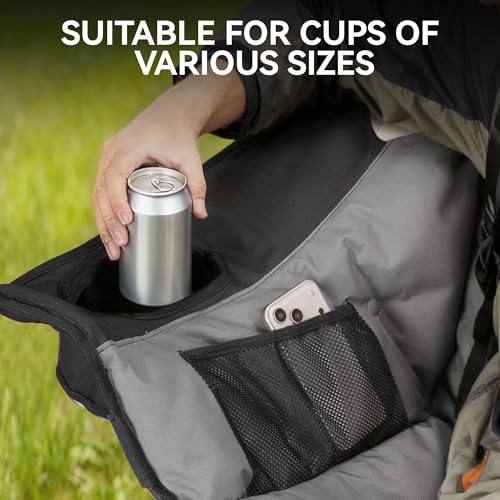 Silla de Camping Doble Huskfirm de Respaldo Alto para 2 Personas Color Negro y Gris miniatura 6
