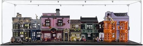 Vitrina acrílica compatible con Lego Diagon Alley #75978, vitrina a prueba de polvo (solo funda) (juegos de Lego no incluidos)