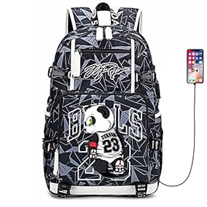 YUNZYUN Basketball Player J-ordan Multifunction Backpack Travel Laptop Fans Multicolor bag For Men Women (Grey – 3)