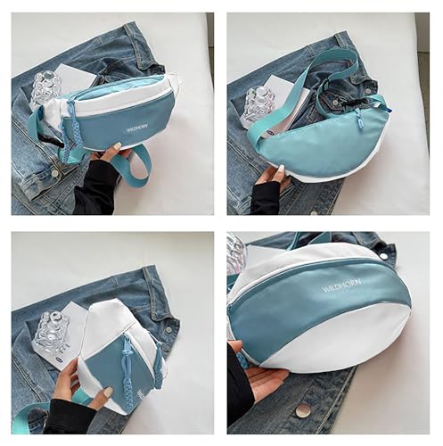 Image of WILDHORN Sling Bag for Men & Women | Water-Resistant Crossbody Waist Bag with Adjustable Strap | Stylish Travel, Daily & Casual Sports Chest Bag (Blue)