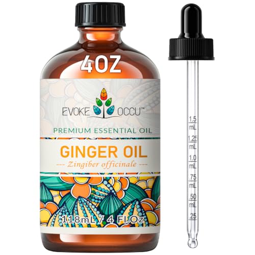 EVOKE OCCU Ginger Oil for Mental Clarity Relieve Soreness Hair Nourishment Add to Diffuser and Spray - 4 Fl Oz