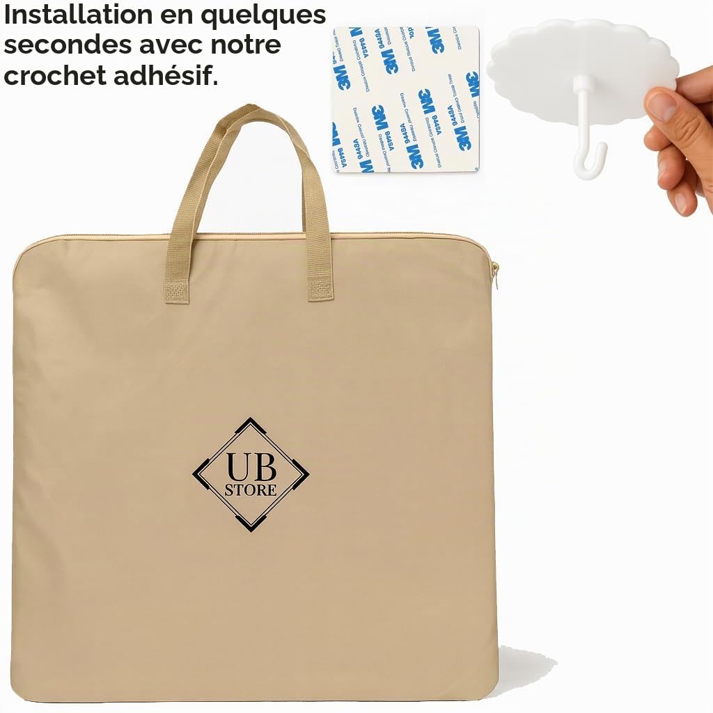 Ciel de Lit Beige Crème, Baldaquin Dôme Grande Taille Lit Queen & King | Moustiquaire Lit Double, Décoration Chambre Adulte & Ado, Anti-Insectes