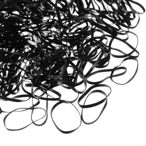 Eboot 500 Pcs Black Hair Elastic Mini Rubber Bands 3 mm Small Hair Ties