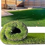 Petgrow Luxurious Artificial Grass 1.77 Inch Pile Height Ultrathick Turf 8 X 10 Feet,Indoor/Outdoor Dog Pee Fake Faux Grass,Synthetic Grass Rug Garden Landscape Patio,Drainage Holes